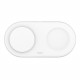 Belkin WIZ021VFWH - 2-in-1 wireless charging pad with Qi2 technology 15 W, white