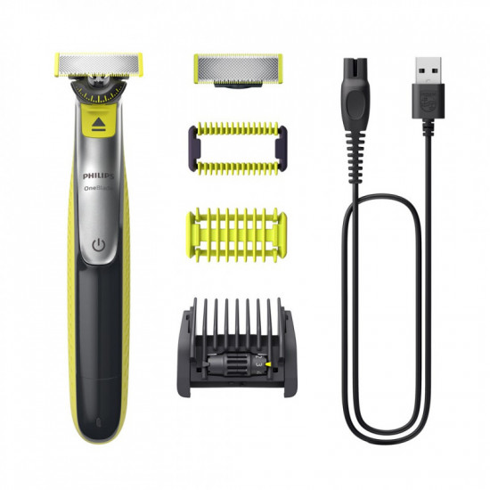 Philips OneBlade Face + Body QP2834/23, 1x Original blade, 1x 360 blade, 5-in-1 comb (1,2,3,4,5 mm), 60 min run time/4hour charging