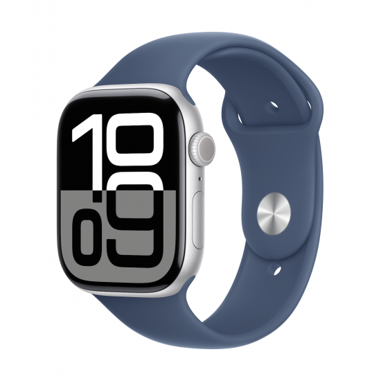 Apple Watch Series 10 | Smart watch | GPS (satellite) | Always-On Retina display | 46mm | Waterproof | Silver