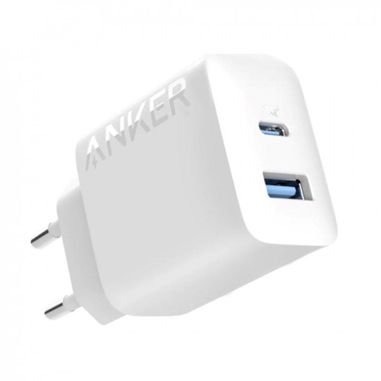 Anker 312 20W 1x USB-A 1x USB-C White charger