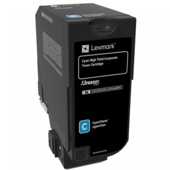 Lexmark Toner 74C2HCE Cyan bis zu 12.000 Seiten