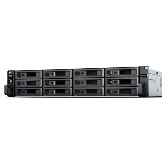 Synology RackStation RS2423+ NAS/storage server Rack (2U) Ryzen Embedded V1780B 8 GB DDR4 0 TB DiskStation Manager Black, Grey