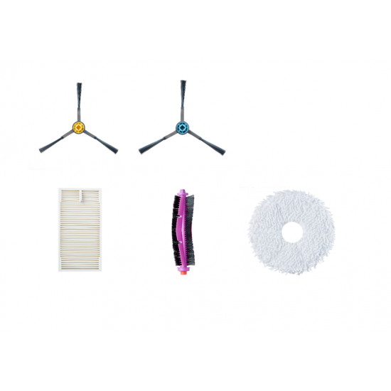 Midea Spare Parts Kit for V12: 6x Side brushes, 2x Roller brushes, 3x HEPA Filters, 4x Mops, 3x Dust Bags