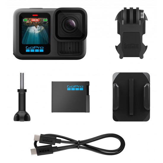 GoPro HERO13 BLACK action sports camera 27.6 MP 5.3K Ultra HD CMOS 25.4 / 1.9 mm (1 / 1.9) Wi-Fi 121 g