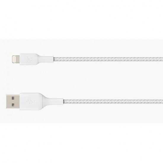 Belkin Lightning Lade/Sync Kabel ummantelt mfi 15cm weiß