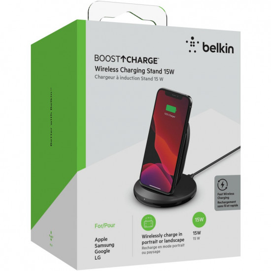 Belkin 15W Wireless Charging Stand inkl. Netzteil, schwarz