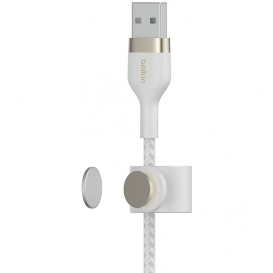 Belkin PRO Flex Lightning/USB-A Kabel, Apple zert., 2m, weiß