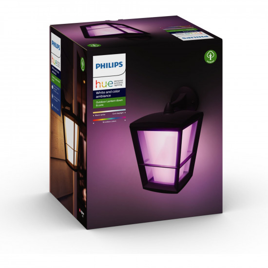 Philips Hue Econic LED Wandleuchte Laterne hängend Schwarz