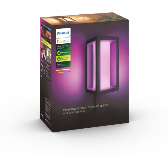 Philips Hue White & Color Ambiance Impress Wandleuchte schmal Schwarz