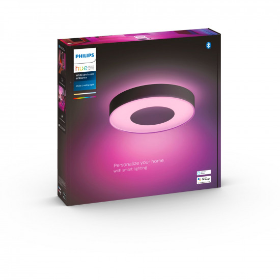 Philips Hue White & Color Ambiance Infuse Deckenleuchte L Schwarz 4500lm