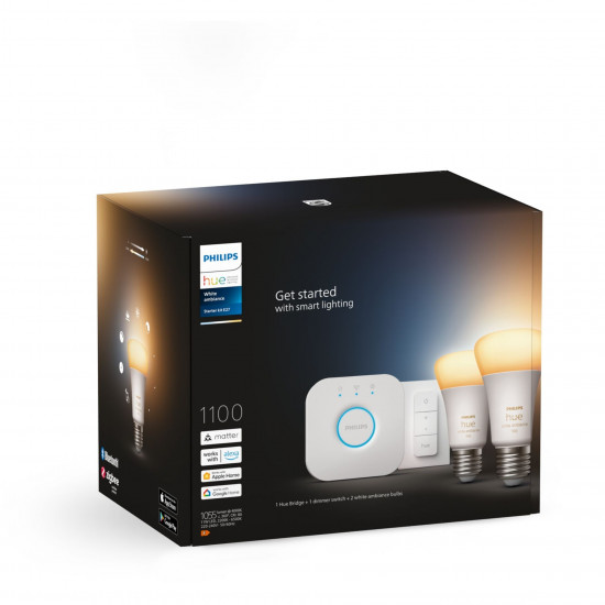 Philips Hue White Ambiance E27 8W 2er Starter Set inkl DS