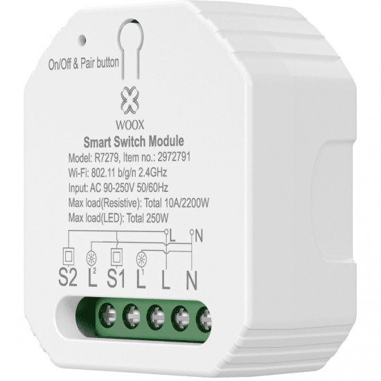 WOOX R7279 WiFi Smart Switch 2-gang