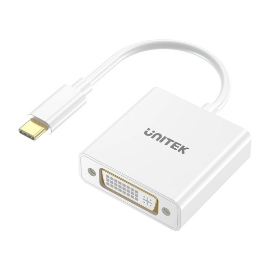 UNITEK ADAPTER USB-C-DVI 1080P@60HZ,WHITE,15CM M/F