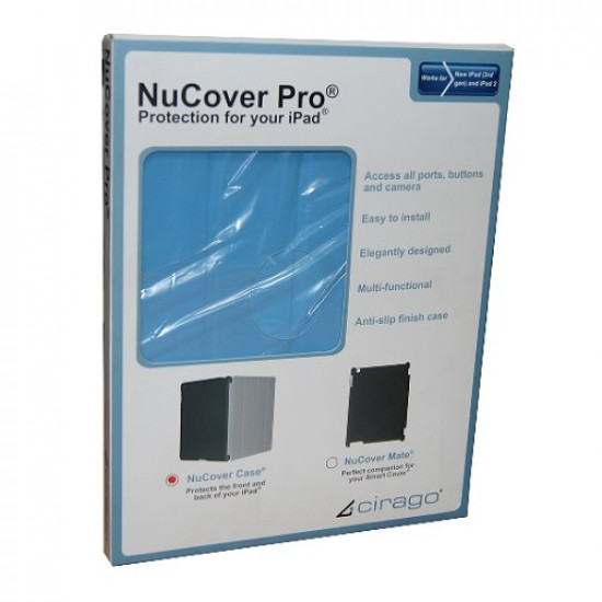 NuCover Pro Case iPad3 Slimfit cover + PC Shell (rubber) Light Blue