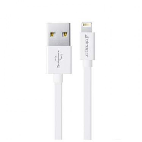 Cirago Lightning Flat Cable 6FT White