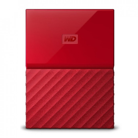 2TB WD My Passport 2.5 USB 3.0 Portable Hard Drive, Red, Retail Box