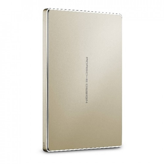 2TB LaCie Porsche Design Gold, USB-C  (Incl: USB-C cable and USB-C to Type-A cable) External Mobile Drive (OEM Packaged/Not Retail)