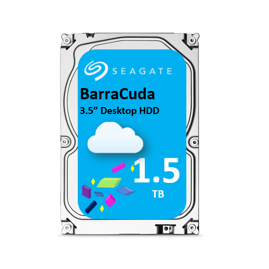 1.5TB, Seagate Barracuda, 3.5, SATA 5900rpm, 32MB