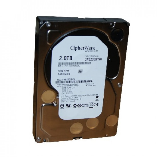 2TB Western Digital 3.5 SAS 7200rpm 32MB Enterprise (CWD Branded) Server HD