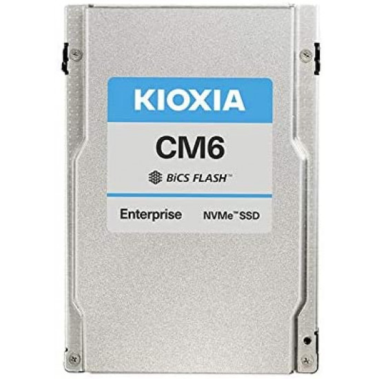 7.68TB Kioxia CM6-R, SFF 2.5 U.3, PCI Express 4.0, 3D BiCS Flash, NVMe (1 DWPD) 1.4M IOPS, PCIe Gen4 x4, Enterprise Performance SSD