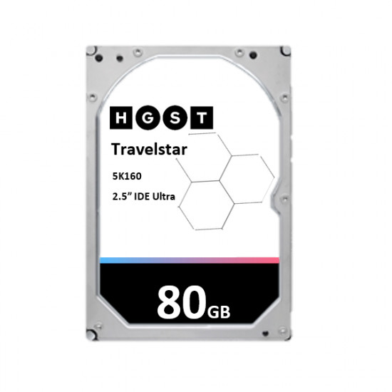 80GB HGST - Travelstar 5K160 5400 RPM 8MB Cache 2.5 IDE Ultra ATA10 (ReNew)