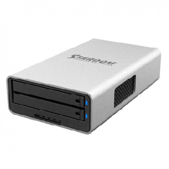 STARDOM SOHORAID 2 Bay (2.5 only) USB3.0 RAID Enclosure, Aluminum Enclosure, Supports SATA 3 HDD/SSD (RAID 0, 1, & JBOD)