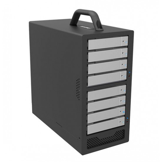 8-Bay Stardom SohoTank, 2x MiniSAS 6G/12G, 8x3.5''/2.5'' SAS/SATA HDD/SSD, Removable Drive Tray, Built-in Power Supply, High Performance / Speed External Storage Enclosure