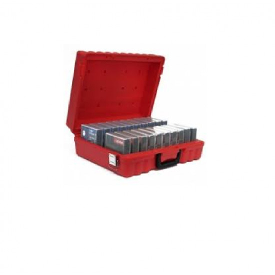 Turtle Perm-a-Store 20 Capacity, CD/DVD OPTCD Red Secure Transit Storage Case