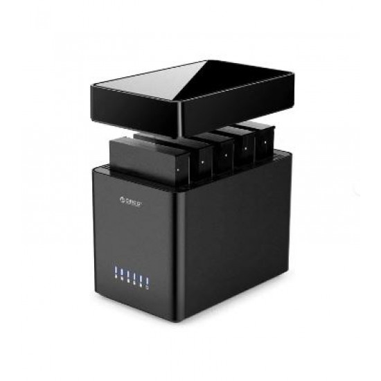 ORICO USB Mass Storage Device, 3.5 5-Bay (Up to 100TB, with 20TB HDD support), Magnetic-type (Tool free) Drive-Add On, USB Type-C, HDD Storage Enclosure