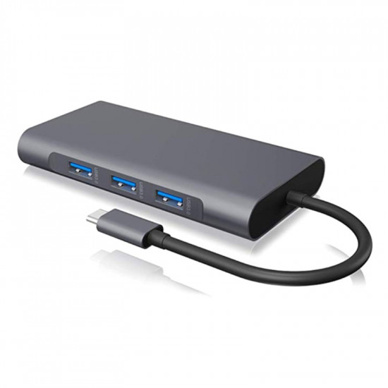 USB-C Hub Charging Dock Type C, 100W, 10-in-1, USB Hub Charging Dock (Type-C), HDMI/VGA/RJ45/PD/Multi Port Adapter (Type-C to USB 3 * 3, HDMI 4K, TF, Memory Card Slot, RJ45 GbE LAN, PD (Type C), Audio (3.5mm), VGA (1080P), 4K UHD, 5Gbs data speed Dock Station