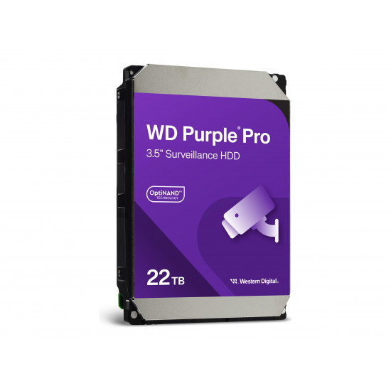 WD Purple Pro 22TB SATA 6Gb/s HDD 3.5inch internal 7200Rpm 512MB Cache 24x7 Bulk