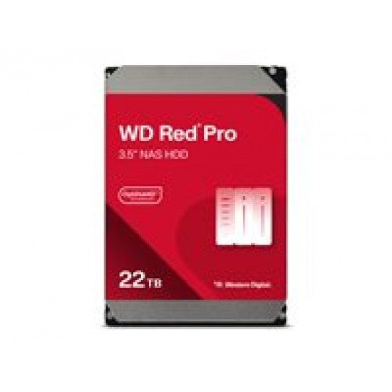 WD Red Pro NAS 22TB SATA 6Gb/s HDD 3.5inch internal 7200Rpm 512MB Cache 24x7 Bulk