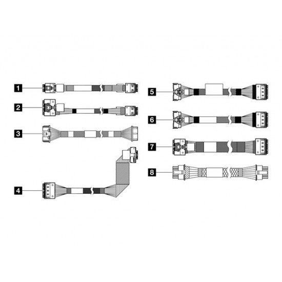 LENOVO ISG ThinkSystem SR650 V3 x4 M.2/7mm CFF RAID Cable Kit