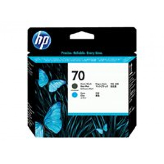 HP 70 Printhead DJ Z2100 PS B9180 matte black + cyan