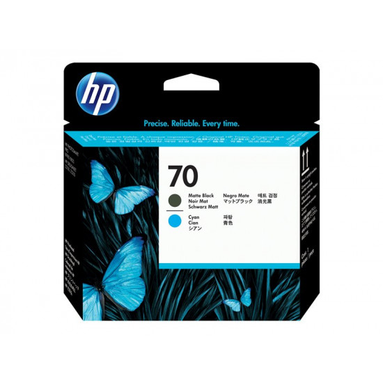 HP 70 Printhead DJ Z2100 PS B9180 matte black + cyan