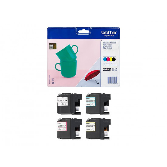 BROTHER LC-227XL ink cartridge black and tri-colour high capacity 1-pack blister without alarm