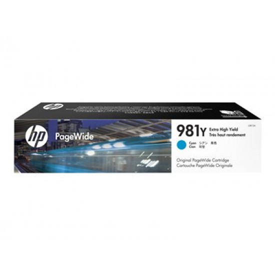 HP 981Y Extra High Yield Cyan PageWide Cartridge