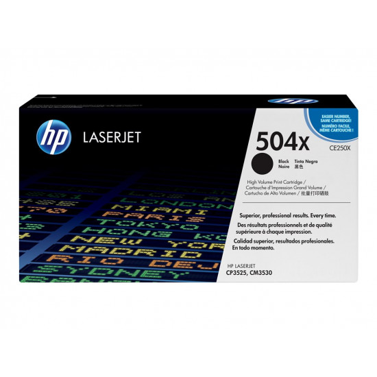 HP Toner CE250X black ColorSphere Color LaserJet CP3525