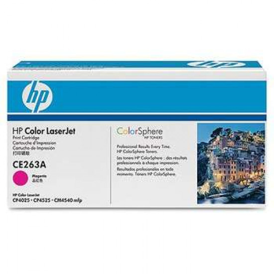 HP Toner CE263A magenta HV improoved ColorSphere toner Smart Printing Technology Color LaserJet CM4025/CP4525 11000 pages