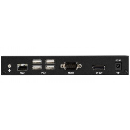 BLACK BOX KVX SERIES KVM EXTENDER OVER FIBER - 4K, SINGLE-HEAD, DISPLAYPORT, USB 2.0 HUB, SERIAL, AUDIO, LOCAL VIDEO WITH (2) SFPS, 1250-MBPS - LC, MM 1310NM, 2KM (LFP412)