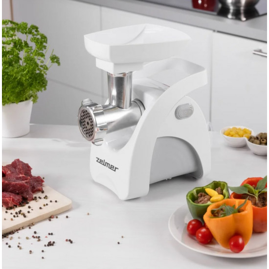 Zelmer ZMM9801B mincer 2200 W Stainless steel, White