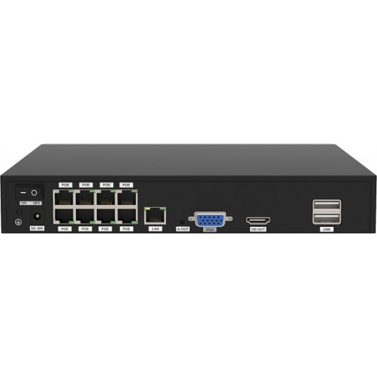 Network video recorder FOSCAM FN9108HE 8-channel 5MP POE NVR Black