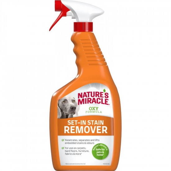 NATURE'S MIRACLE Set-in OXY Stain Remover Dog - Spray for cleaning and removing dirt  - 709 ml