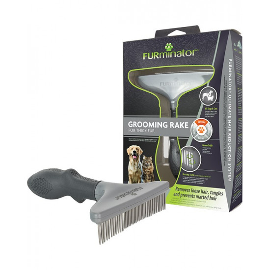 Furminator Grooming Rake for pets with thick fur