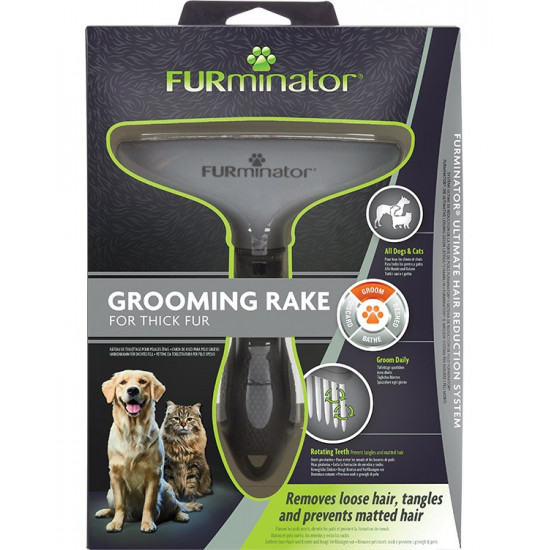 Furminator Grooming Rake for pets with thick fur