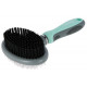 KERBL Double Brush with Soft Synthetic Bristle and Metal Teeth - 20x11.5 cm