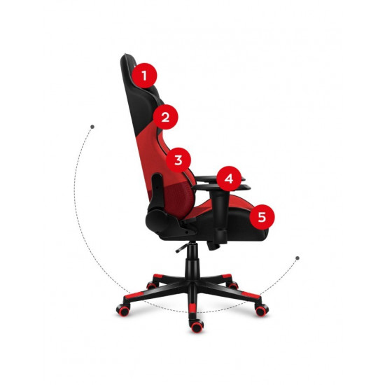 Huzaro Force 6.2 PC gaming chair Bucket (cradle) seat Black, Red