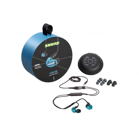 Shure AONIC 215 - in-ear headphones with single transducer and 3.5mm cable (blue)