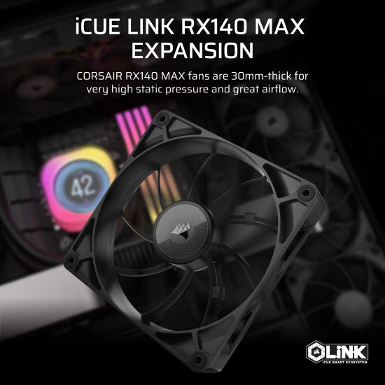 iCUE LINK RX140 MAX 140mm Single Fan