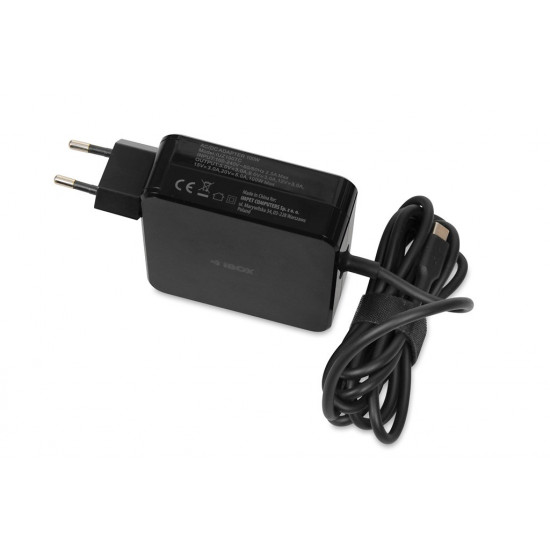 iBOX IUZ100TC laptop charger PD 100W, E-mark chip